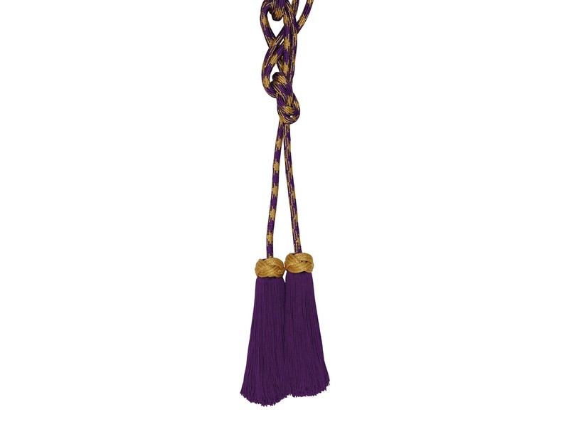 Priesterzingulum mit Goldlurex violett-gold, ca. 4 m Priesterzingulum mit Goldlurex violett-gold, ca. 4 m