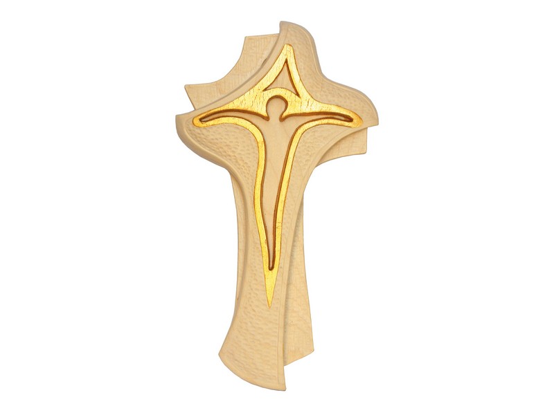 Holzkreuz 'Hoffnung' 20 cm natur/gold Holzkreuz 'Hoffnung' 20 cm natur/gold