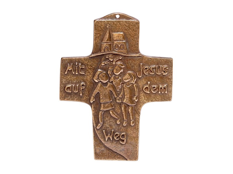 Bronzekreuz \'Mit Jesus auf dem Weg\'