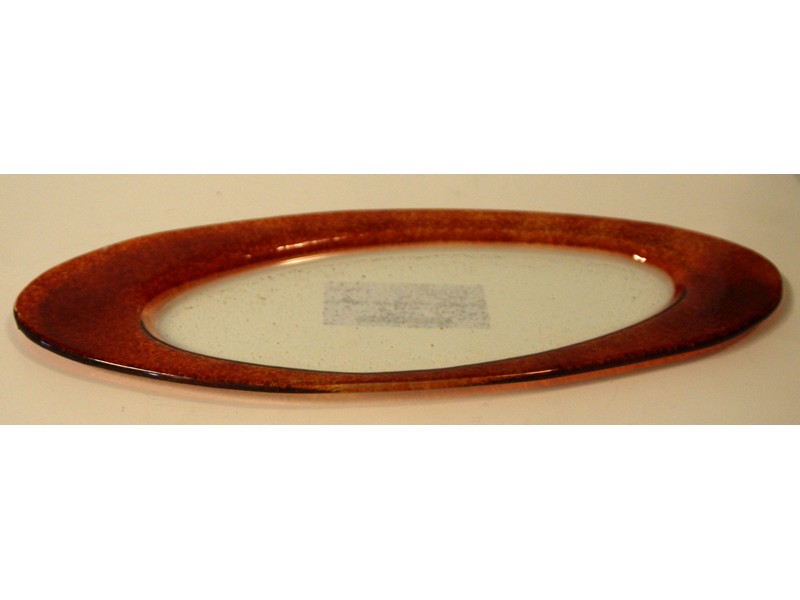 Glasteller oval 32x13cm, kirschrot Glasteller oval 32x13cm, kirschrot