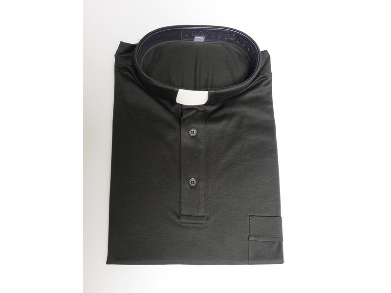 Polo mit Colarkragen schwarz, Größe: L 42/43 kurzarm Polo mit Colarkragen schwarz, Größe: L 42/43 kurzarm