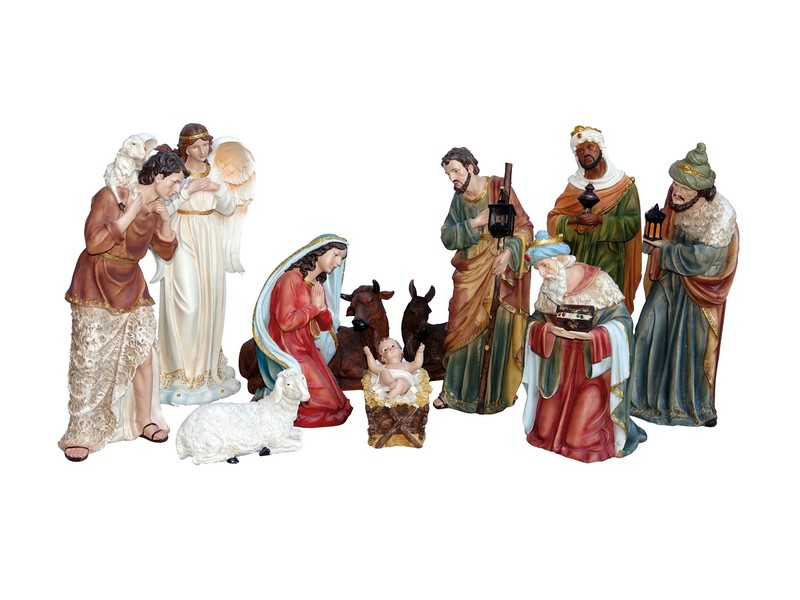 Krippenfigurenset 11 tlg., Kunstguss 60 cm Krippenfigurenset 11 tlg., Kunstguss 60 cm