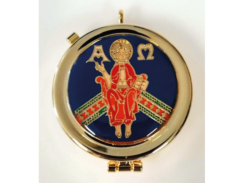 Pyxis Auferstandner vergoldet, ø 5,4 cm H: 1,8cm Pyxis Auferstandner vergoldet, ø 5,4 cm H: 1,8cm