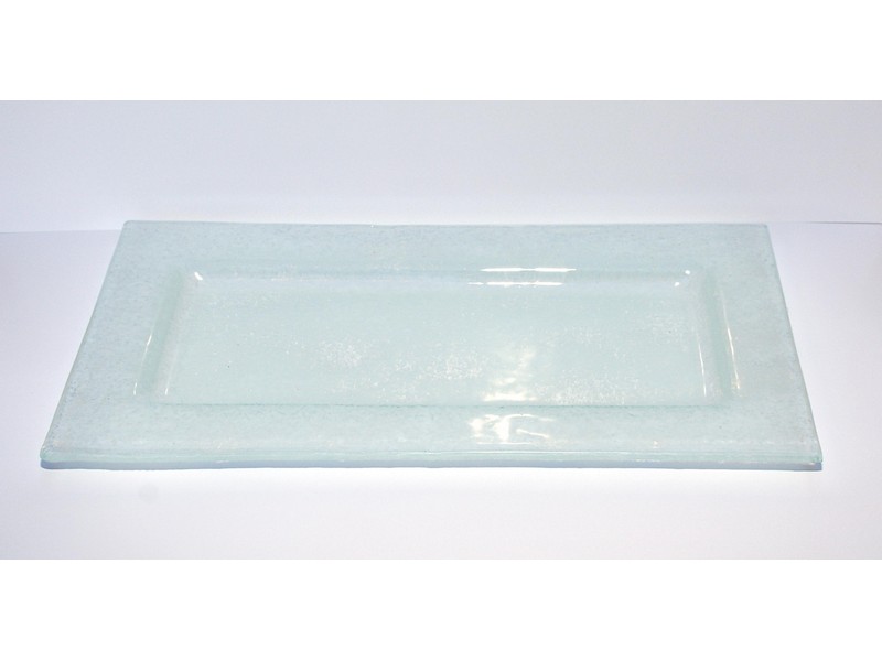 Glasteller rechteckig 29x15 cm, klar, innen 22x8 cm Glasteller rechteckig 29x15 cm, klar, innen 22x8 cm
