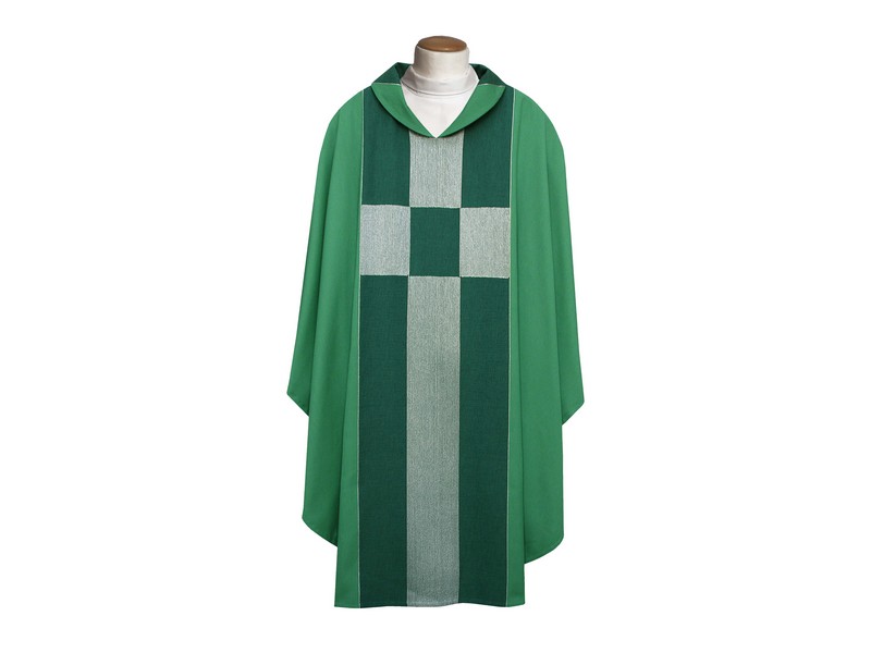Kasel grün gefüttert mit Kreuz Kasel grün gefüttert mit Kreuz