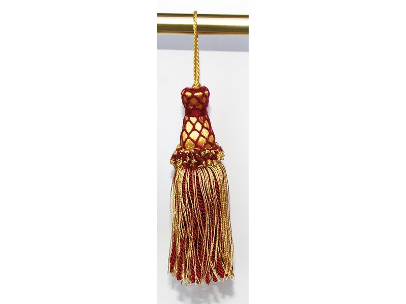 Quaste gold/rot 14,5 cm Quaste gold/rot 14,5 cm