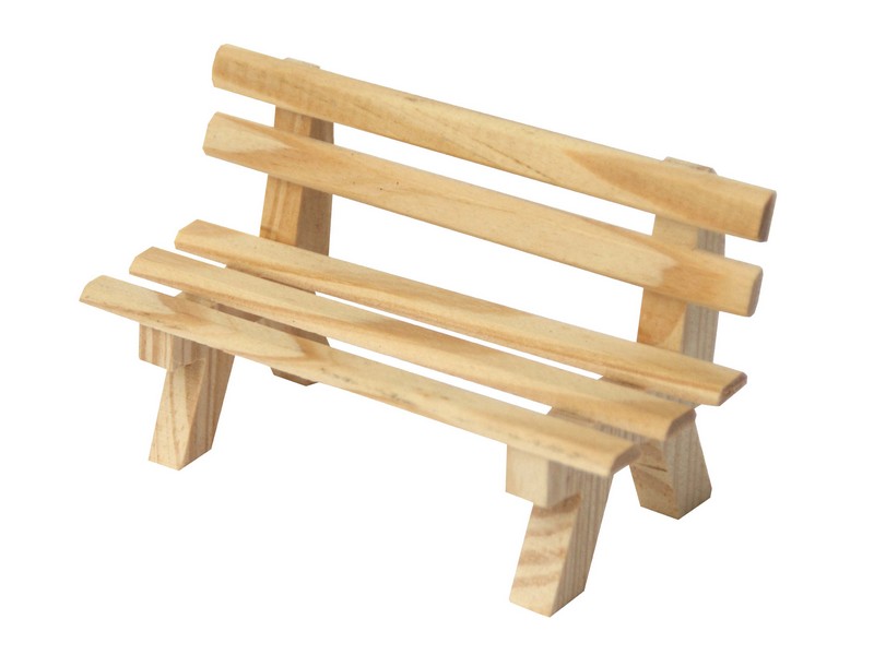 Holzbank L: 12 cm, H: 6,8 cm