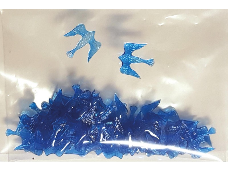 Streudeko Taube blau in Kunststoff