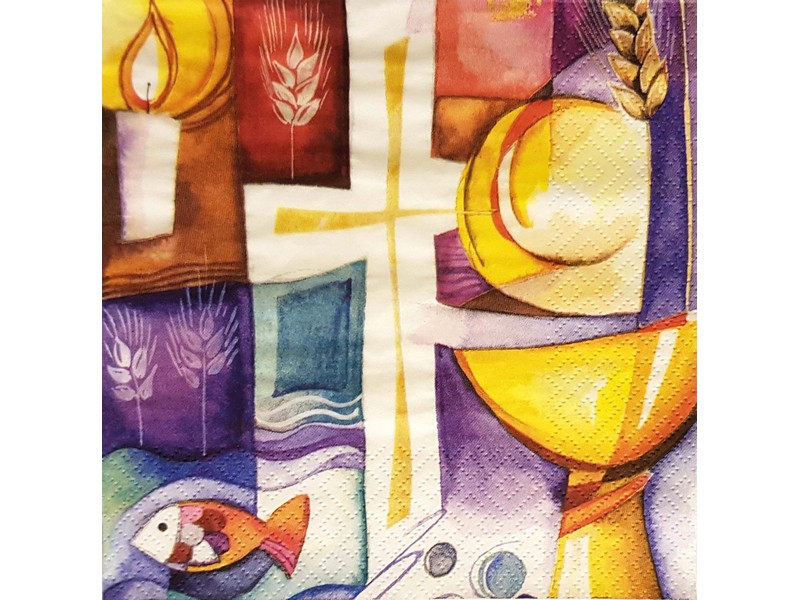Servietten für Erstkommunion 20 Stk. Pkg. 33x33 cm Servietten für Erstkommunion 20 Stk. Pkg. 33x33 cm