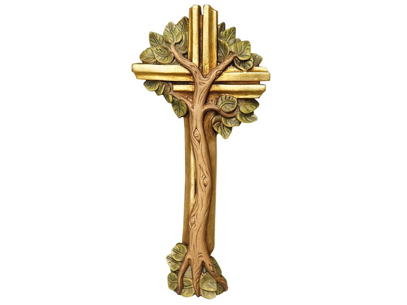 Holzkreuz 'Lebensbaum' 20 cm, bemalt Holzkreuz 'Lebensbaum' 20 cm, bemalt