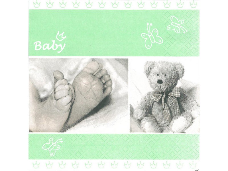 Servietten 33 x 33 cm 'Baby grün' 20 Stk./Pkg. Servietten 33 x 33 cm 'Baby grün' 20 Stk./Pkg.
