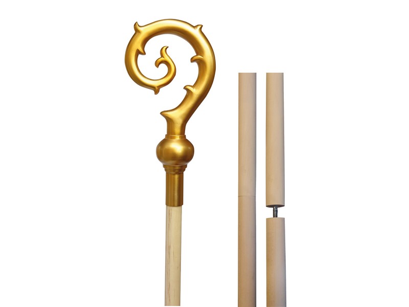 Nikolausabschluß 30 cm hoch Alu Gold lackiert, inkl. Stab Nikolausabschluß 30 cm hoch Alu Gold lackiert, inkl. Stab
