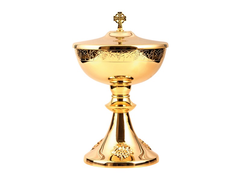 Ciborium H. 24 cm, vergoldet Ciborium H. 24 cm, vergoldet