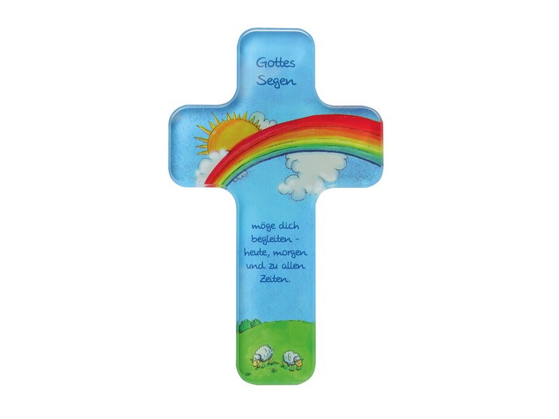 Acrylglas-Kinderkreuz \'Gottes Segen\' 11x18 cm