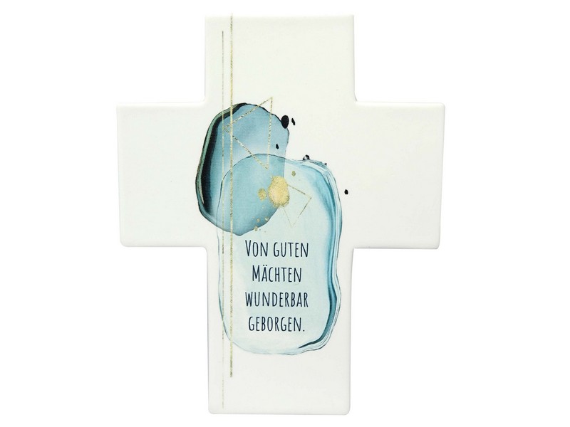 Porzellankreuz 'Von guten Mächten' 11x14x0,4 cm Porzellankreuz 'Von guten Mächten' 11x14x0,4 cm