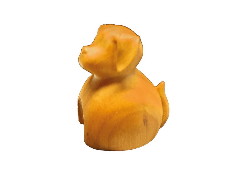 Hund \'Gloria\' Kirschholz geschnitzt, für 12 cm Figuren