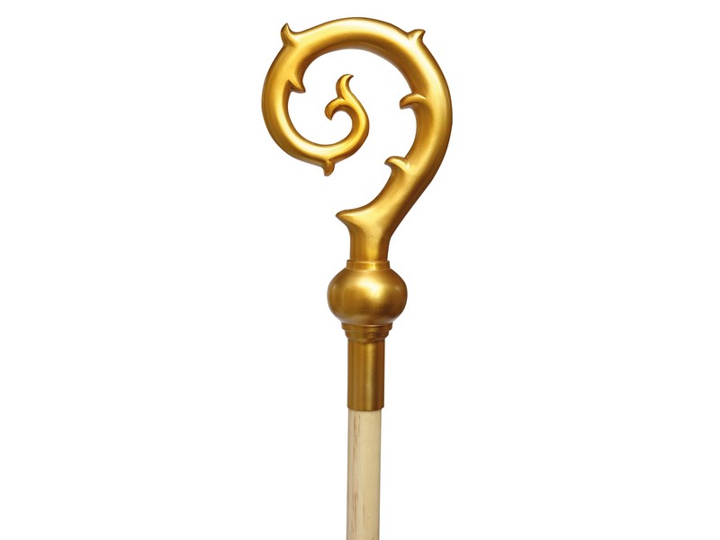 Nikolausabschluß 30 cm hoch Alu Gold lackiert, mit Stab Nikolausabschluß 30 cm hoch Alu Gold lackiert, mit Stab