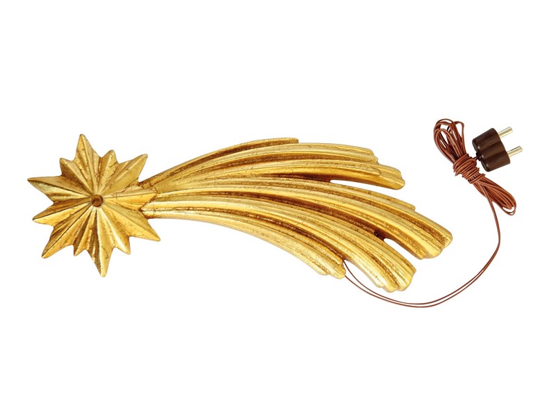 Kometstern gold-bemalt, für 8 cm Fig. mit Beleuchtung