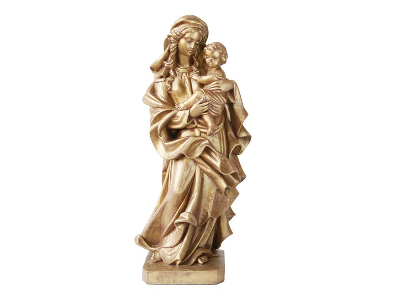 Madonna aus Fiberglas 60 cm bronziert,