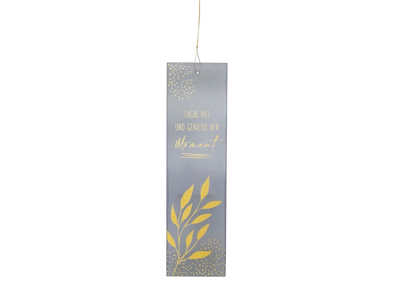 Glasrelief 'Moment' 8x29 cm grau-matt Glasrelief 'Moment' 8x29 cm grau-matt