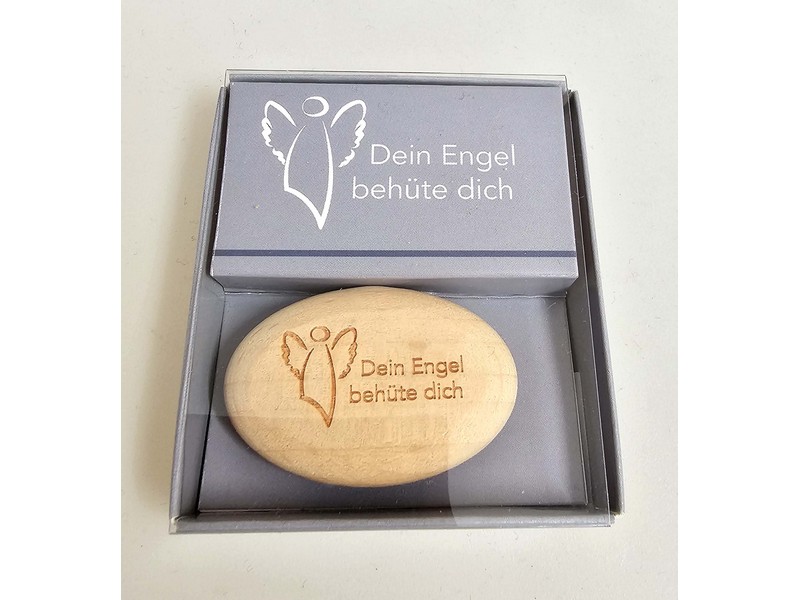 Handschmeichler 'Dein Engel behüte dich' 4,5 x 3 cm aus Holz