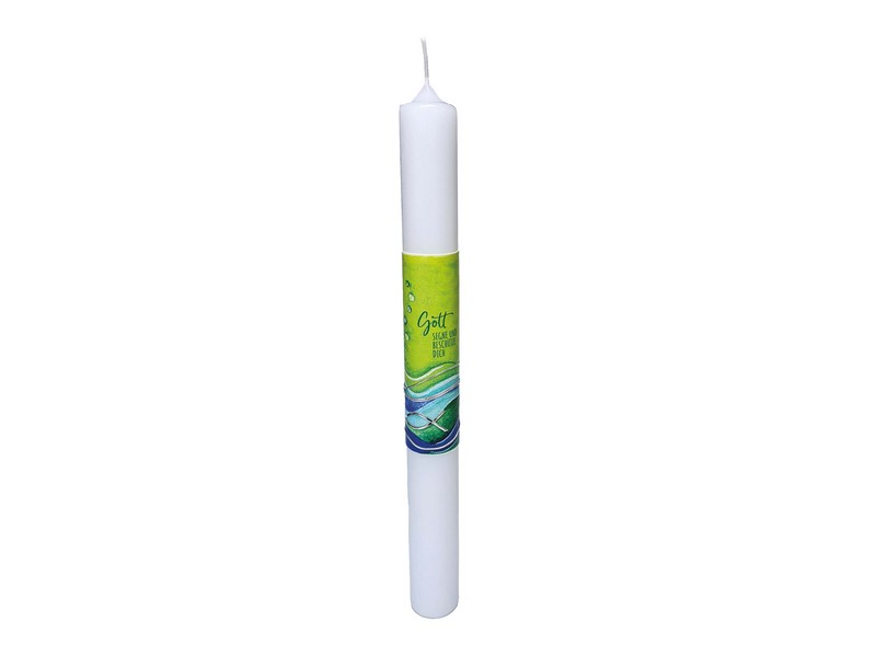 Taufkerze 400 x 40 mm mit Druck- und Wachsm. 'Gott segen ..' Taufkerze 400 x 40 mm mit Druck- und Wachsm. 'Gott segen ..'