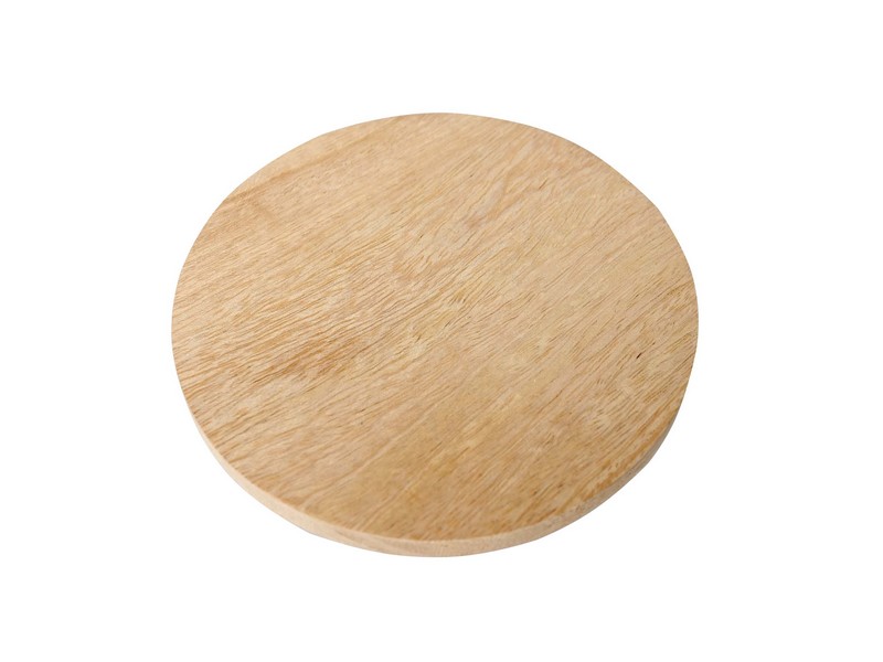 Kerzenteller Holz, 14 cm rund, natur