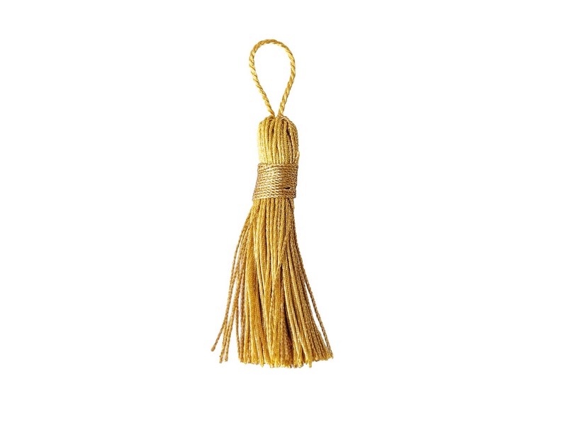 Quaste 5 cm Gespinstfransen gold Quaste 5 cm Gespinstfransen gold